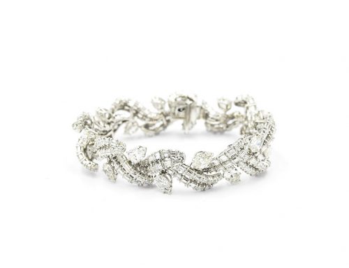 1950’S WHITE GOLD AND DIAMOND BRACELET